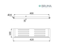 MEDIDAS JABONERA DUCHA X-ALPHA BRUMA